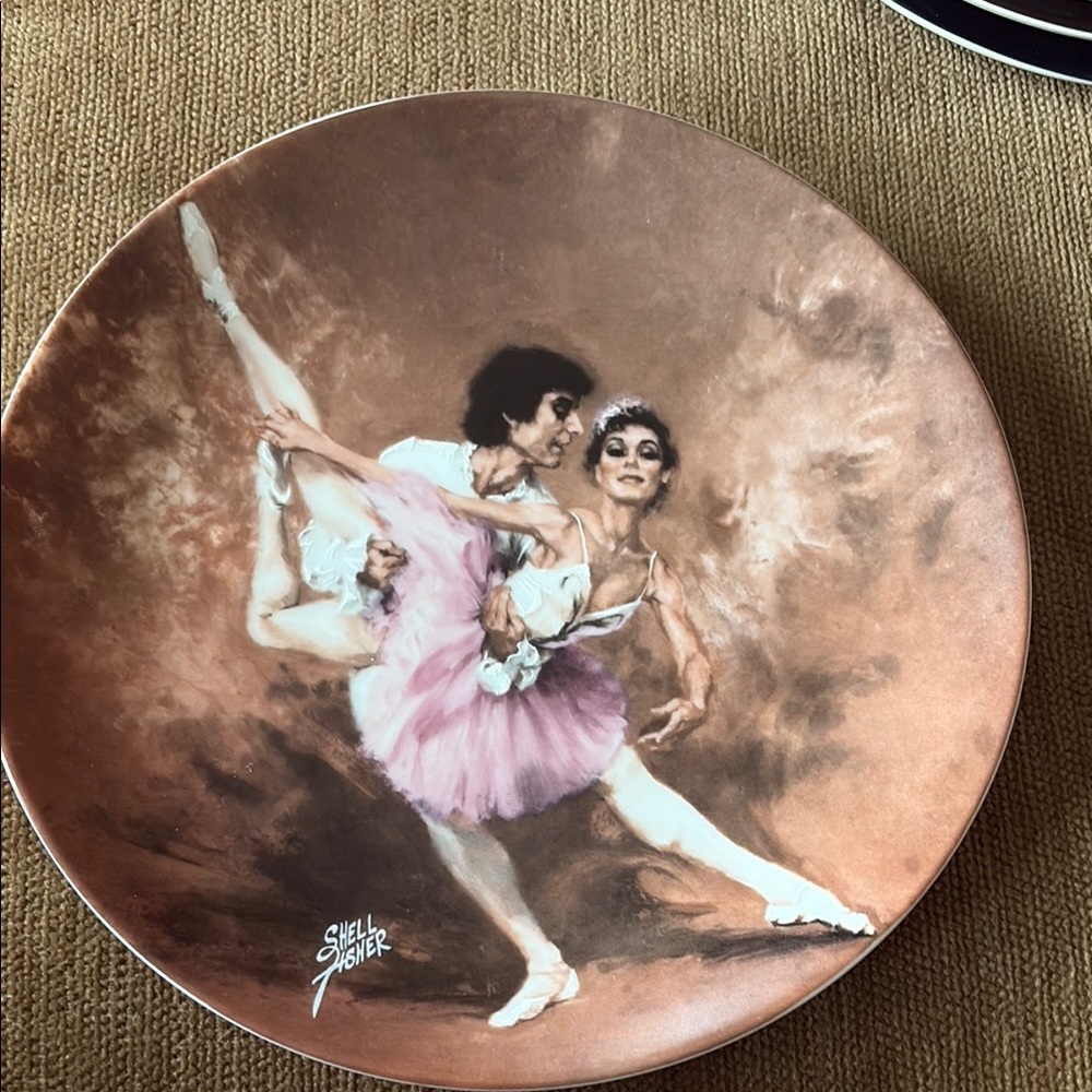 Pink Ballerina Decorative Ceramic Plate